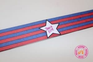 striped paper strip with star