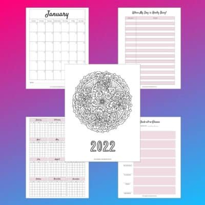 2022 Printables for Mini Binders and Letter-Size Planners