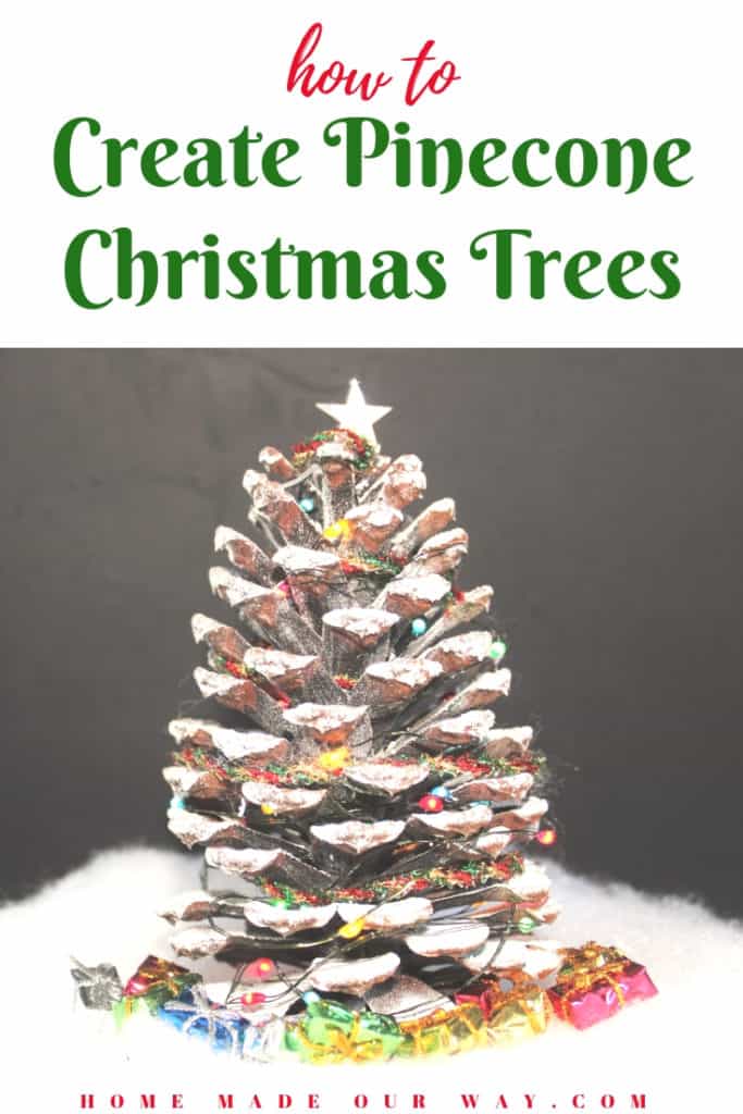 pin image for creating pine cone christmas trees post