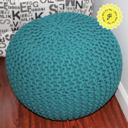 marine blue pouf