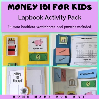 Money 101 for Kids Lapbook Activity Pack - Learning about ...