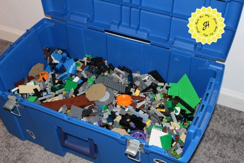 toys - trunk full of Lego pieces