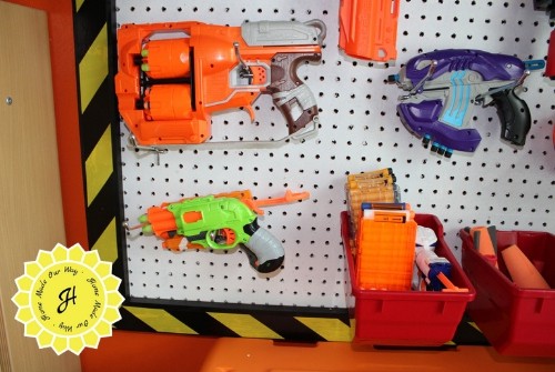 nerf wall configuation bottom left guns and ammo