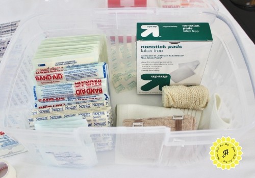 bandages in first aid kit
