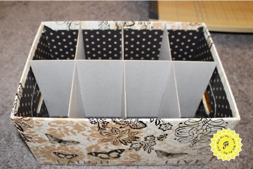 interlocking chipboard for feminine products sectioned organizer