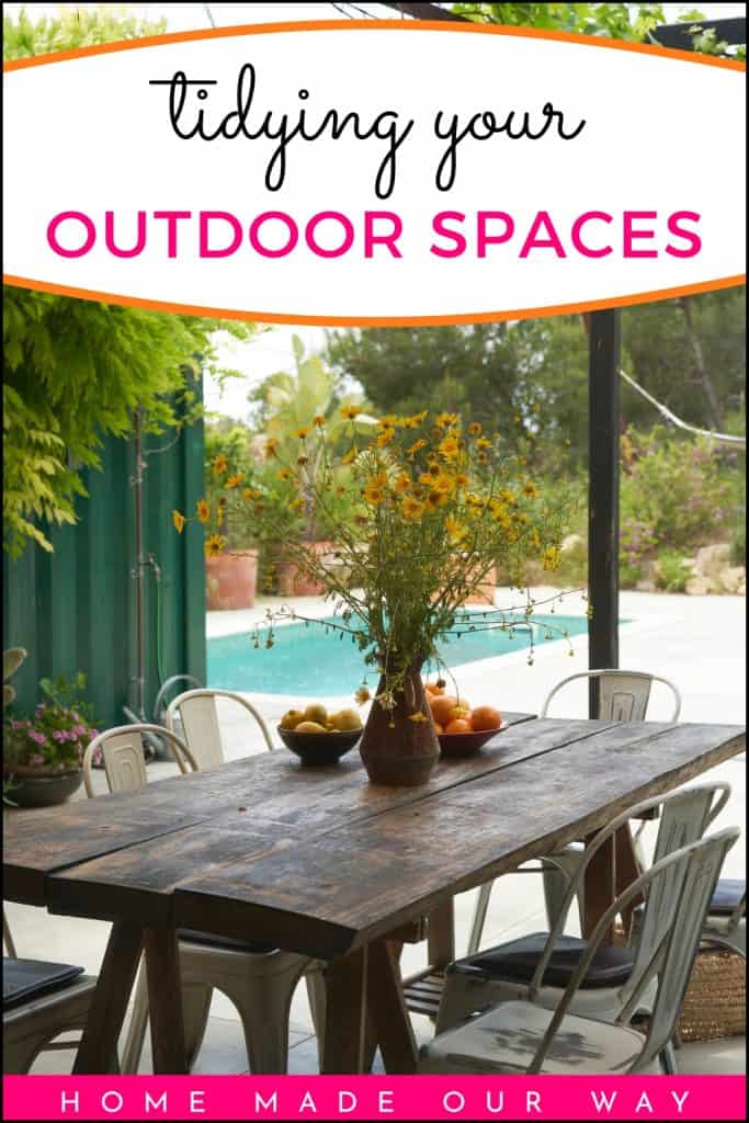 tidying your outdoor spaces pin