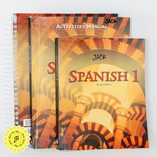 spanish textbook workbooks for 9th grade homeschool curriculum by bju press