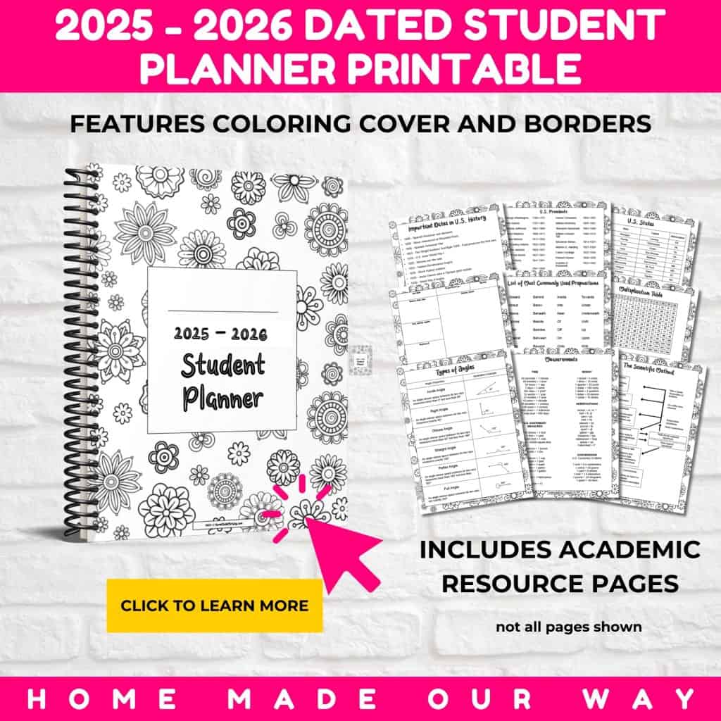 2025-2026 student planner