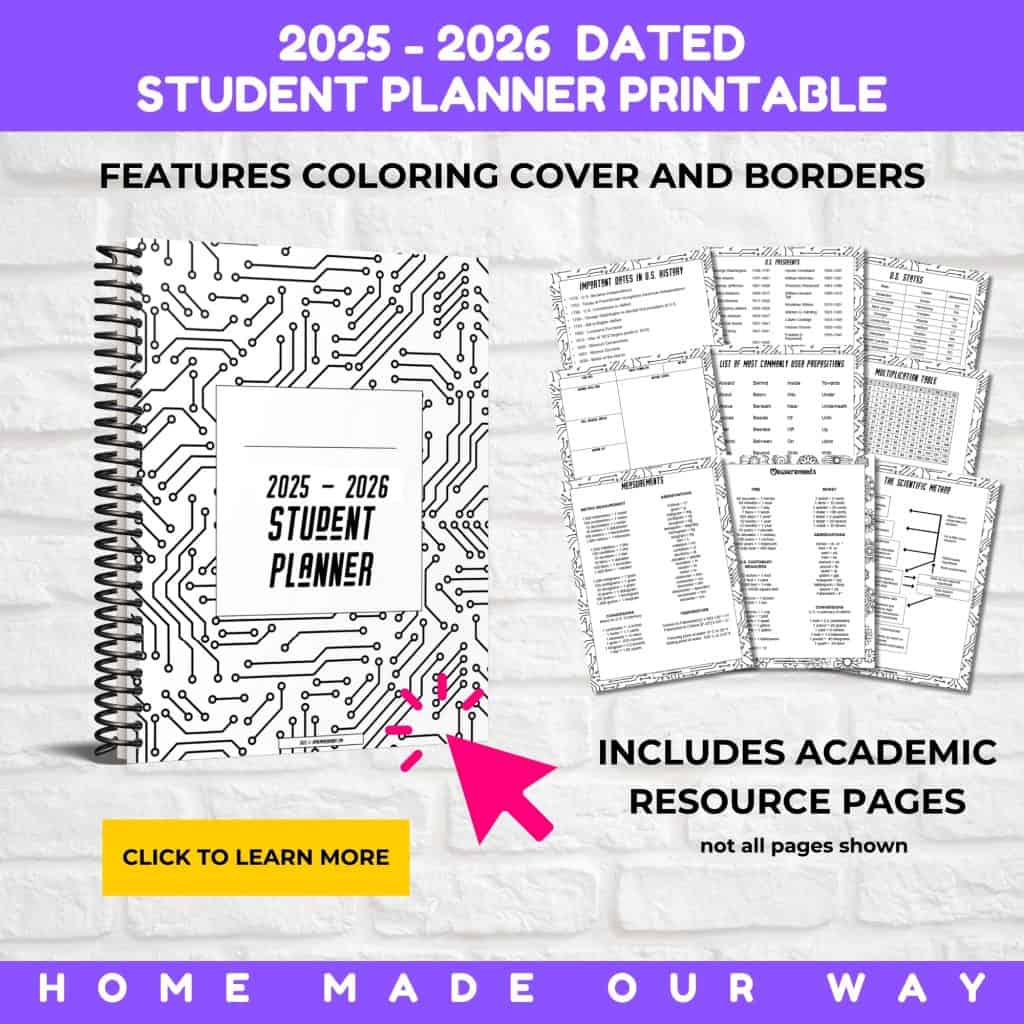 2025-2026 student planner