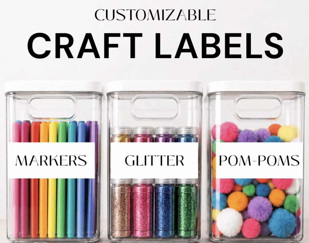 craft storage labels