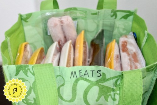 reusable grocery bag for frozen meats