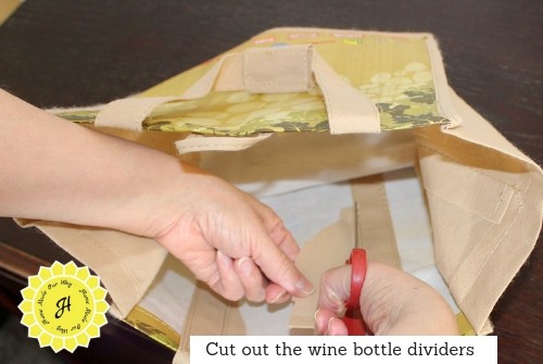 removing reusable wine bag dividers