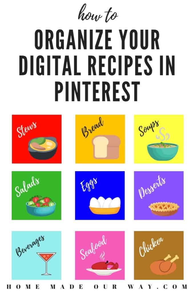 pin image for digital recipe organization post
