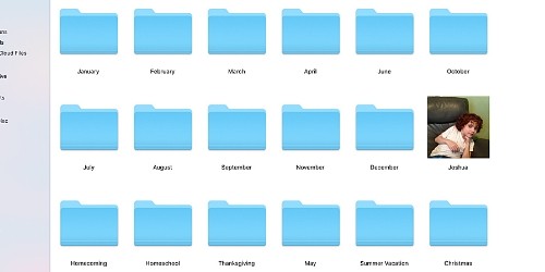 Folders within digital folder on desktop