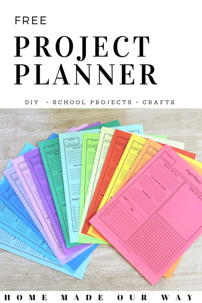 Image of the Project Printable Worksheets in an array of colors