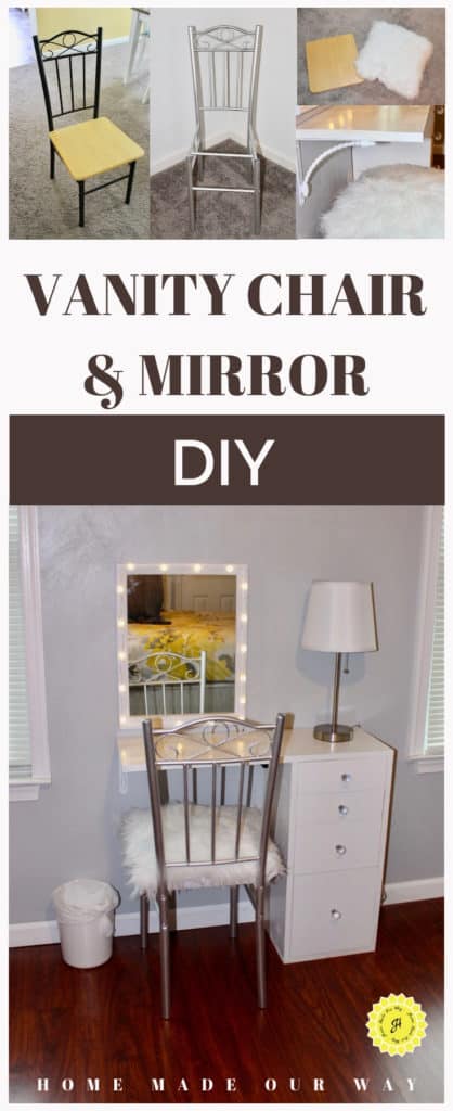 pin image for vanity chair and mirror diy post