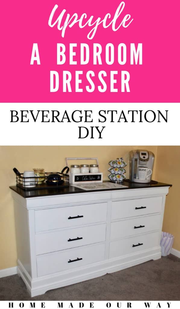 pin image for dresser to beverage station diy post