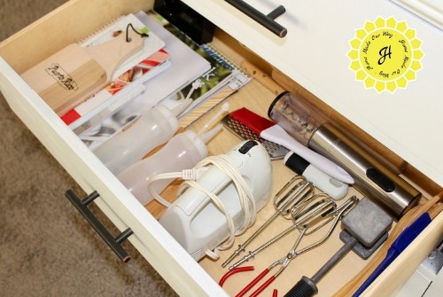 drawer with kitchen gadgets