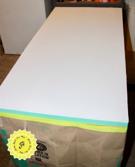 table top painted white