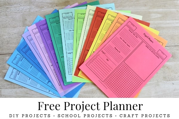project planner - array of color worksheets