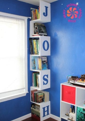 image of a vertical corner bookshelf