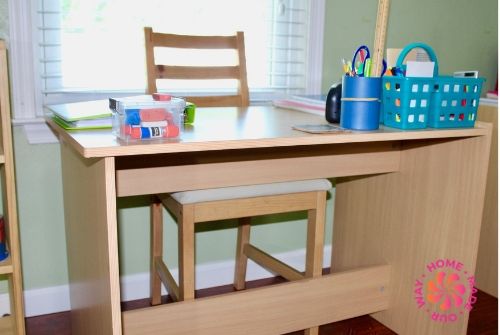 image of student desk