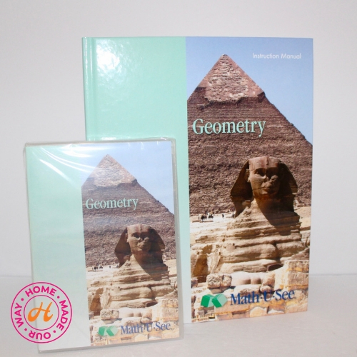 MathUSee geometry textbook and dvd for 9th grade homeschool curriculum