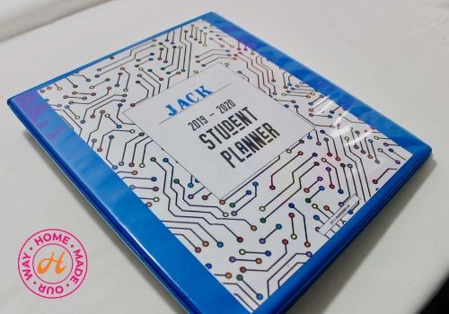 circuit board student planner cover