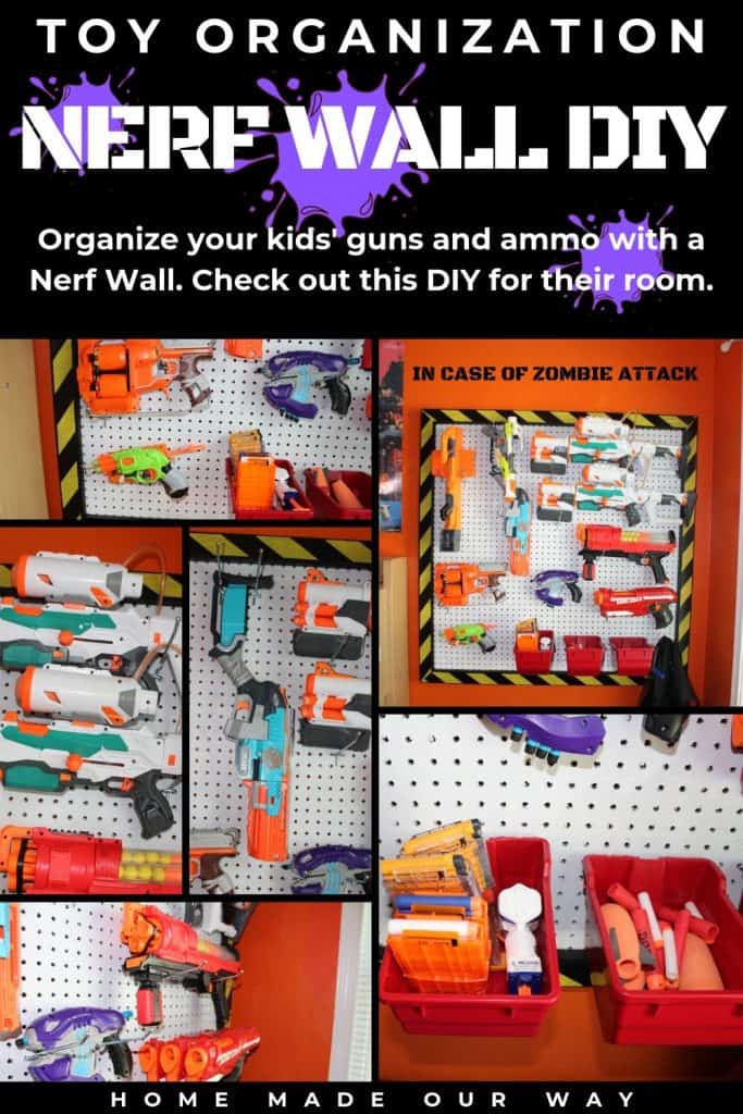Pin image for Nerf wall DIY