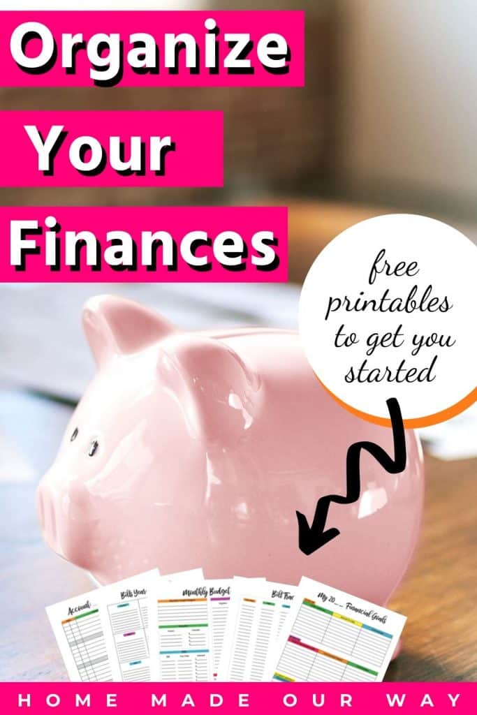 free finance planner printables