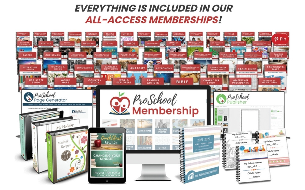 notebooking pages all access membership