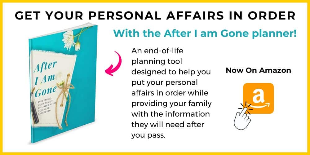 The after i am gone planner ad