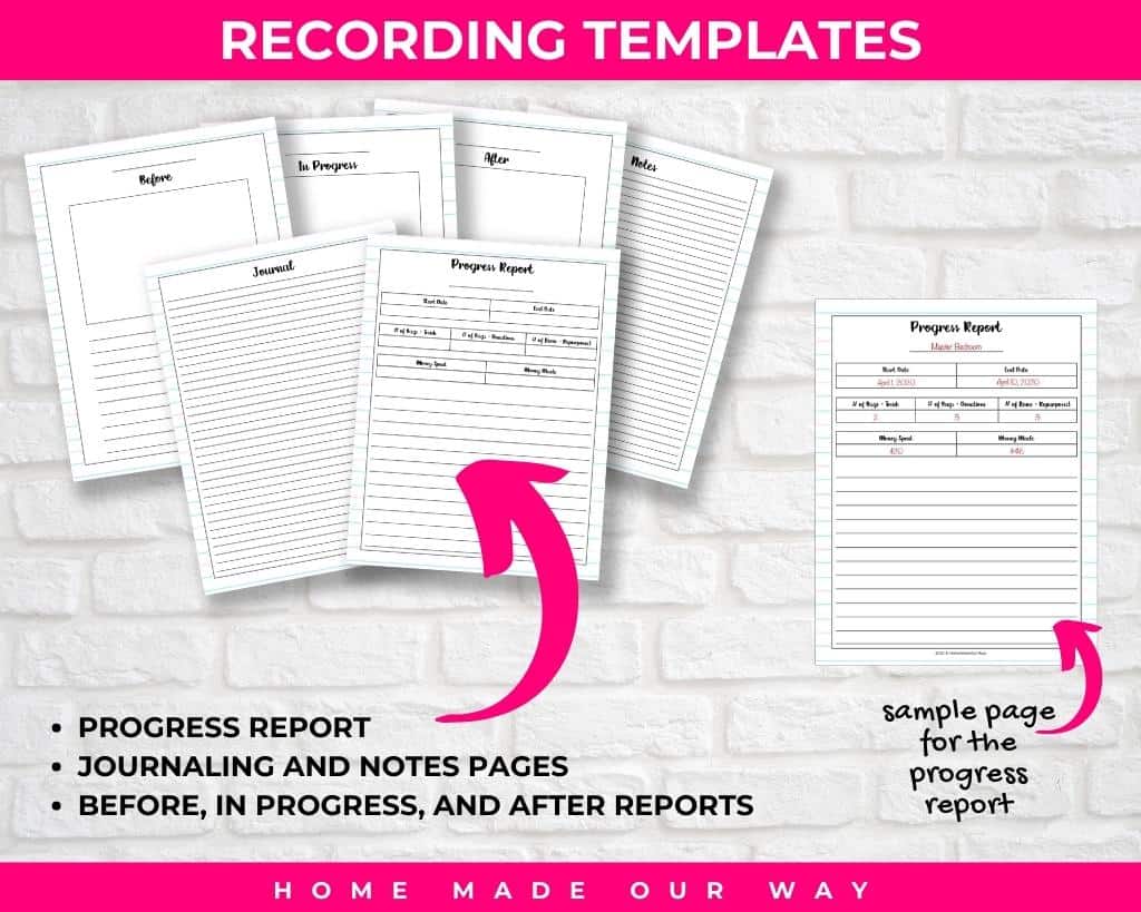 total home workbook recording section
