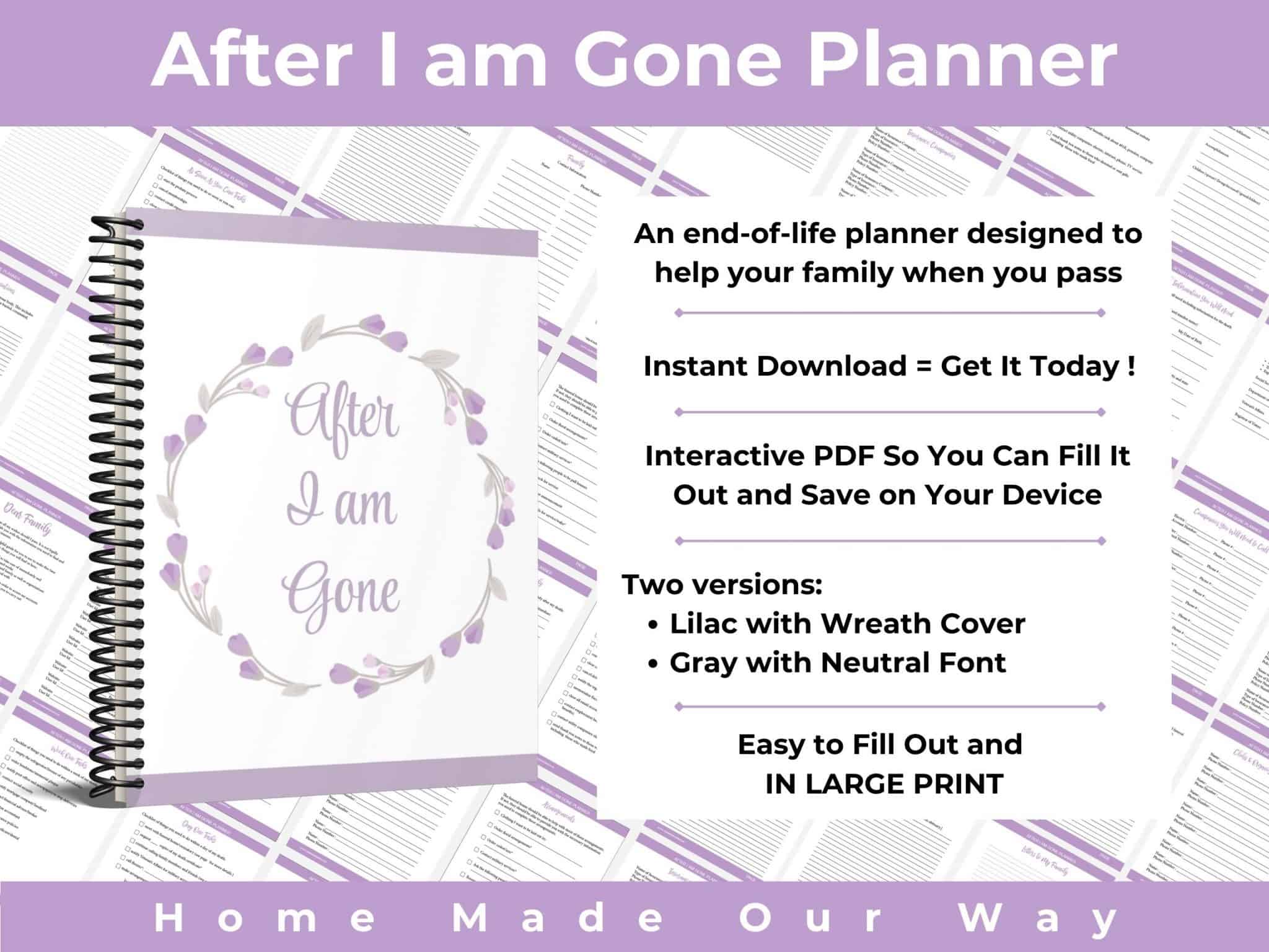 Accessing the After I am Gone Checklist - Home Made Our Way