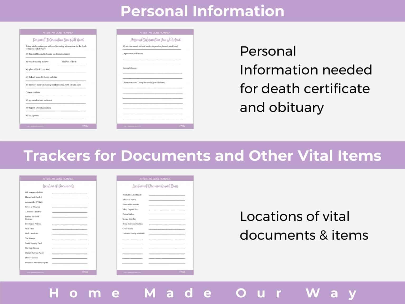 Accessing the After I am Gone Checklist - Home Made Our Way