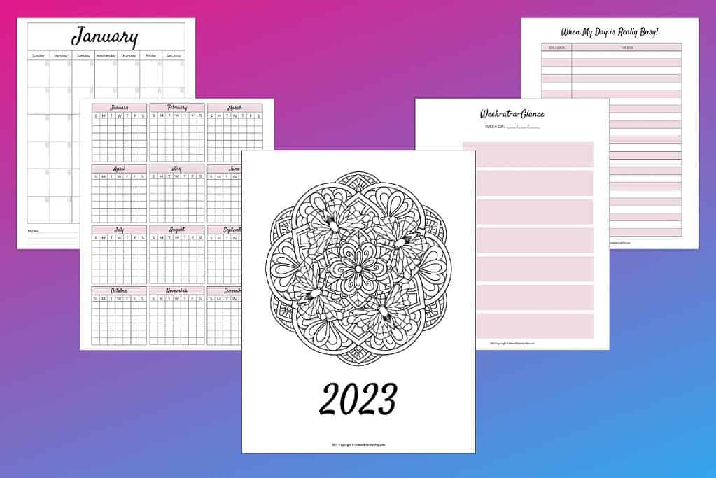 2023 daily planner pages