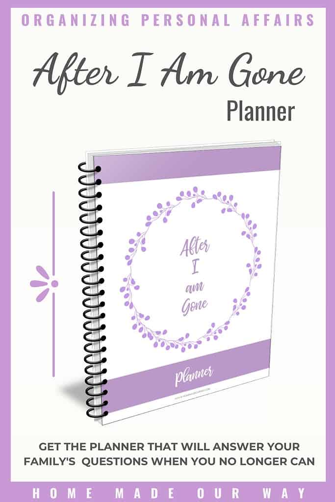 After I am Gone Planner