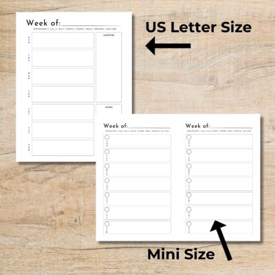 Free 2025 Printables for Mini Binders and Letter-Size Planners