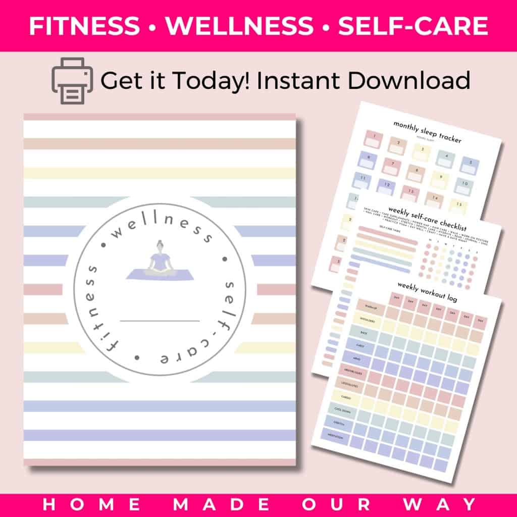 fitness wellness self care planner