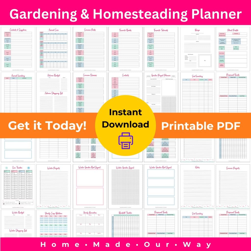gardening and homesteading planner
