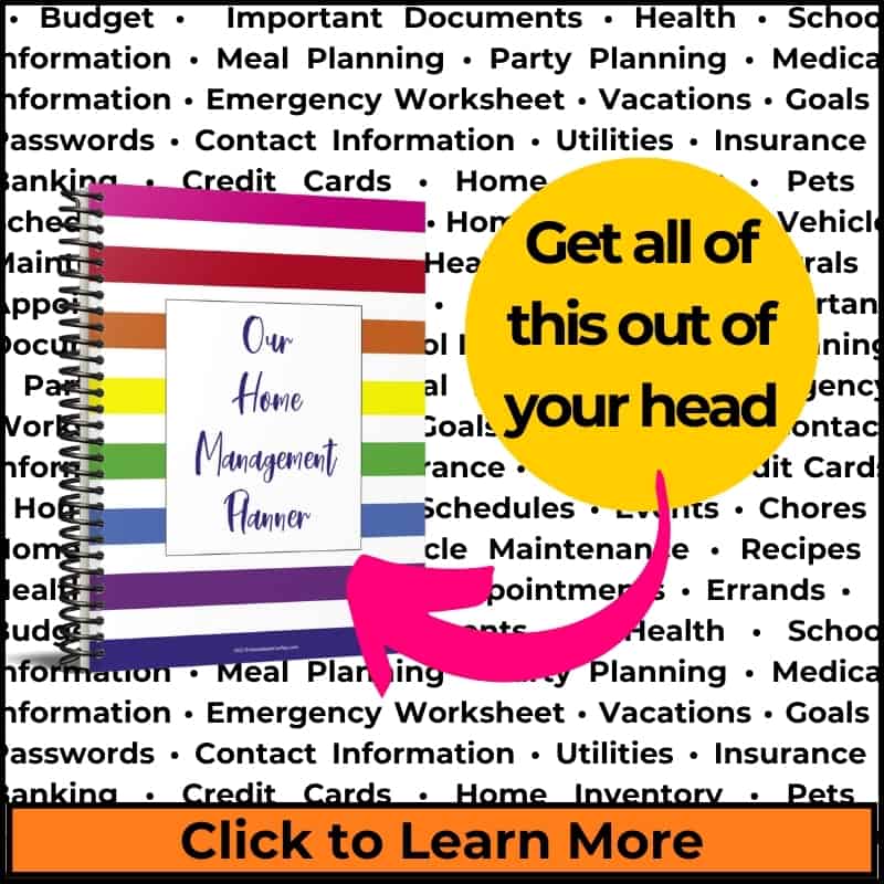 home management planner post ad