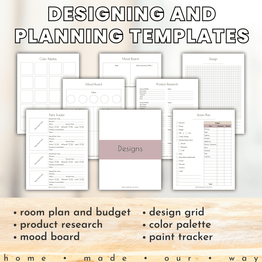 designing and planning templates in the total home workbook