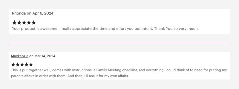 After I Am Gone Planner Reviews