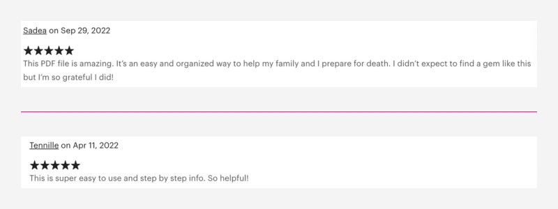 After I Am Gone Planner Reviews
