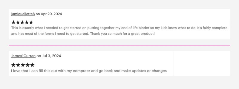 After I Am Gone Planner Reviews