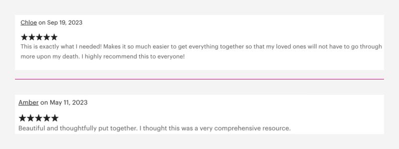 After I Am Gone Planner Reviews