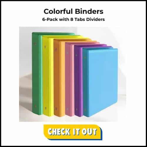 Colorful Binders