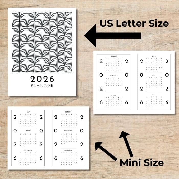2026 Year at a Glance Calendar