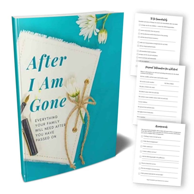 After I Am Gone Planner in Blue with Pages